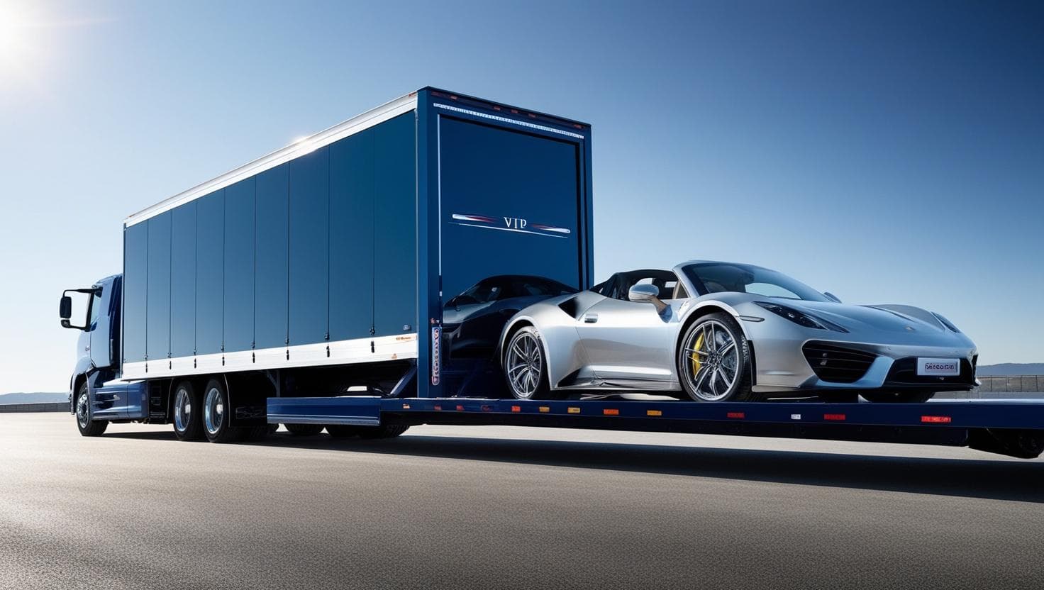 سطحة مغلقة VIP الرياض - شاحنة نقل سيارات فاخرة مغلقة بالكامل